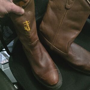 Vibram Brown Leather Men's Boots